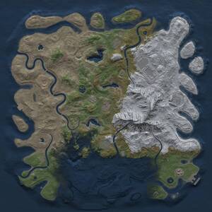 Thumbnail Rust Map: Procedural Map, Size: 5000, Seed: 1006933873, 16 Monuments