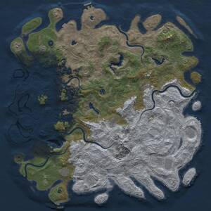 Thumbnail Rust Map: Procedural Map, Size: 5500, Seed: 1962146747, 17 Monuments