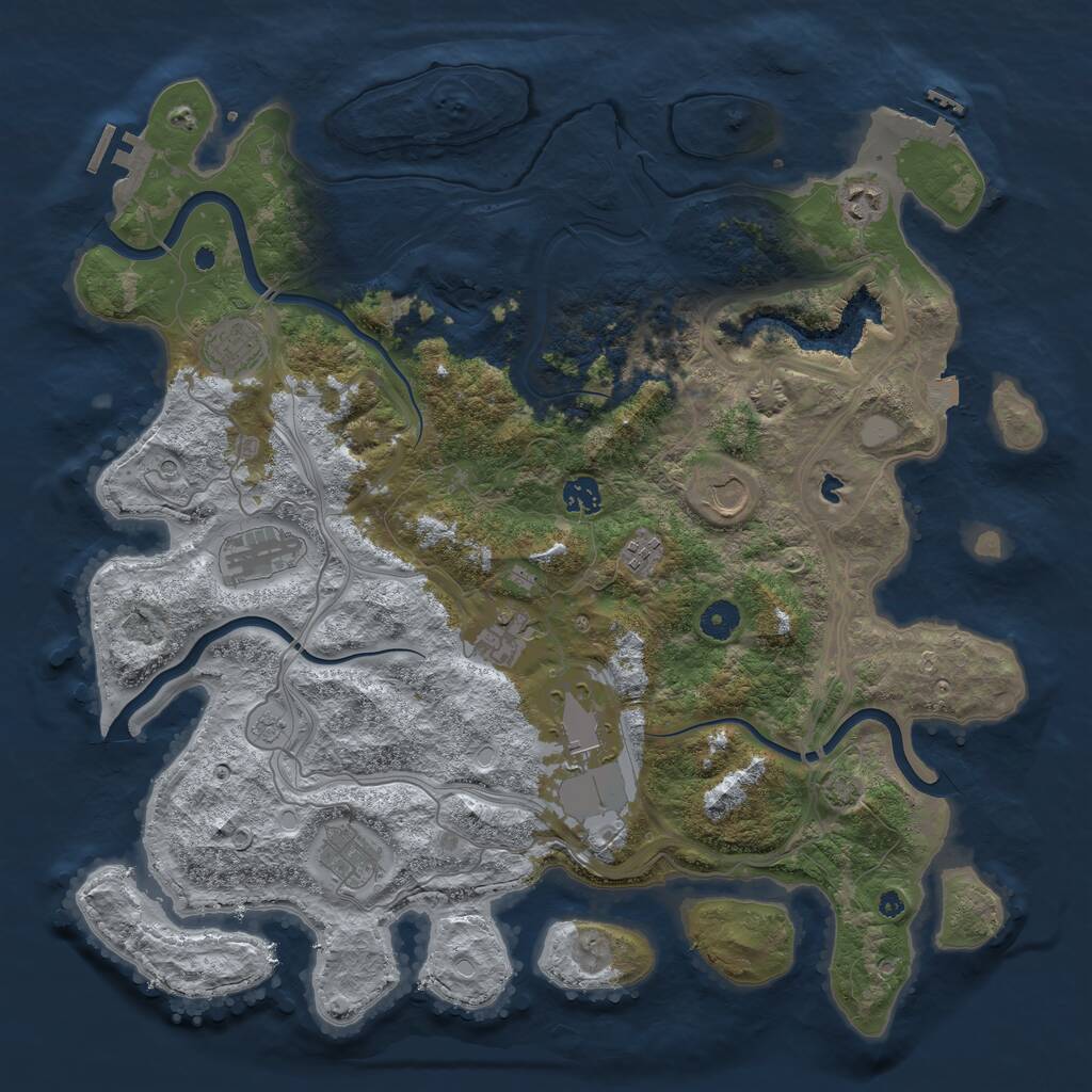 Rust Map: Procedural Map, Size: 4250, Seed: 715423048, 15 Monuments
