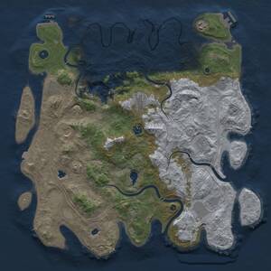 Thumbnail Rust Map: Procedural Map, Size: 4500, Seed: 547748283, 17 Monuments