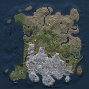Thumbnail Rust Map: Procedural Map, Size: 4200, Seed: 969696, 16 Monuments