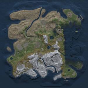 Thumbnail Rust Map: Procedural Map, Size: 3500, Seed: 440019304, 16 Monuments