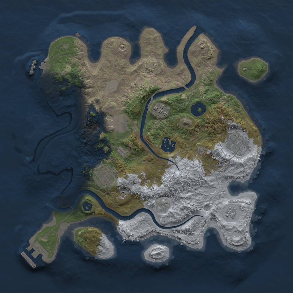 Rust Map: Procedural Map, Size: 3000, Seed: 469358130, 11 Monuments