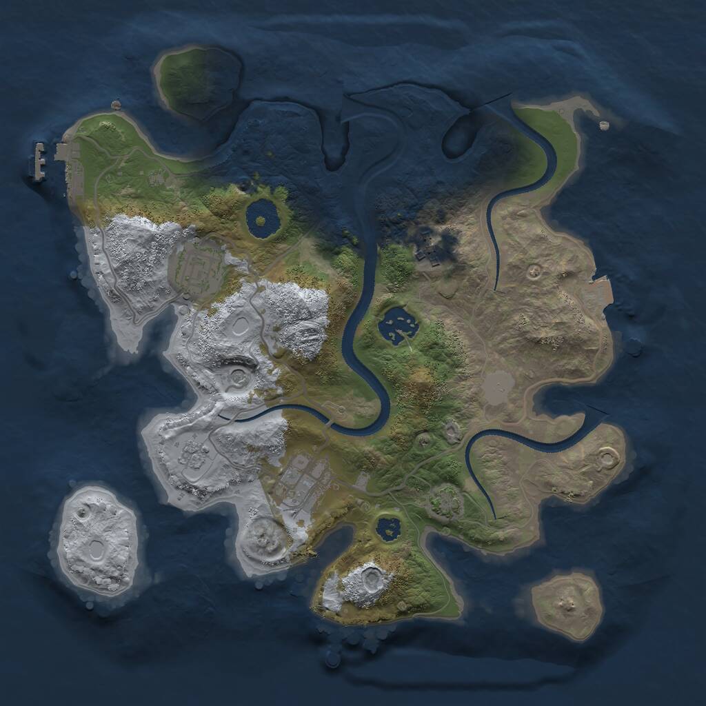 Rust Map: Procedural Map, Size: 2900, Seed: 60000, 9 Monuments