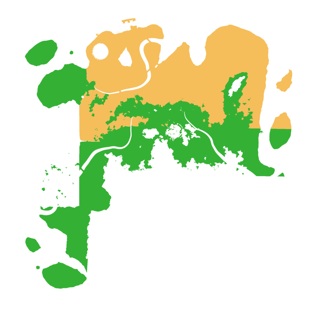 Biome Rust Map: Procedural Map, Size: 3500, Seed: 509261183