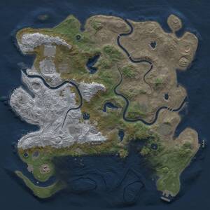 Thumbnail Rust Map: Procedural Map, Size: 4500, Seed: 5678253, 16 Monuments