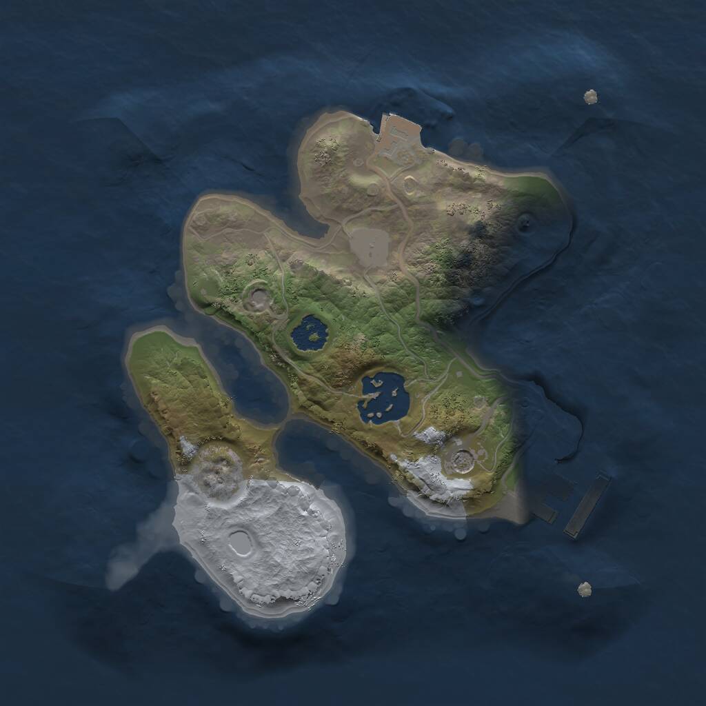 Rust Map: Procedural Map, Size: 2000, Seed: 1231234, 4 Monuments