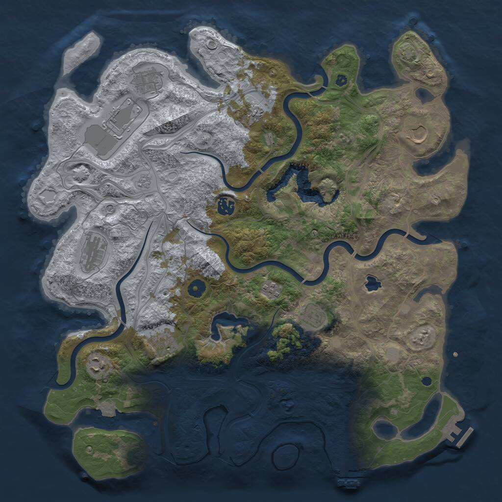 Rust Map: Procedural Map, Size: 4250, Seed: 1769349338, 16 Monuments