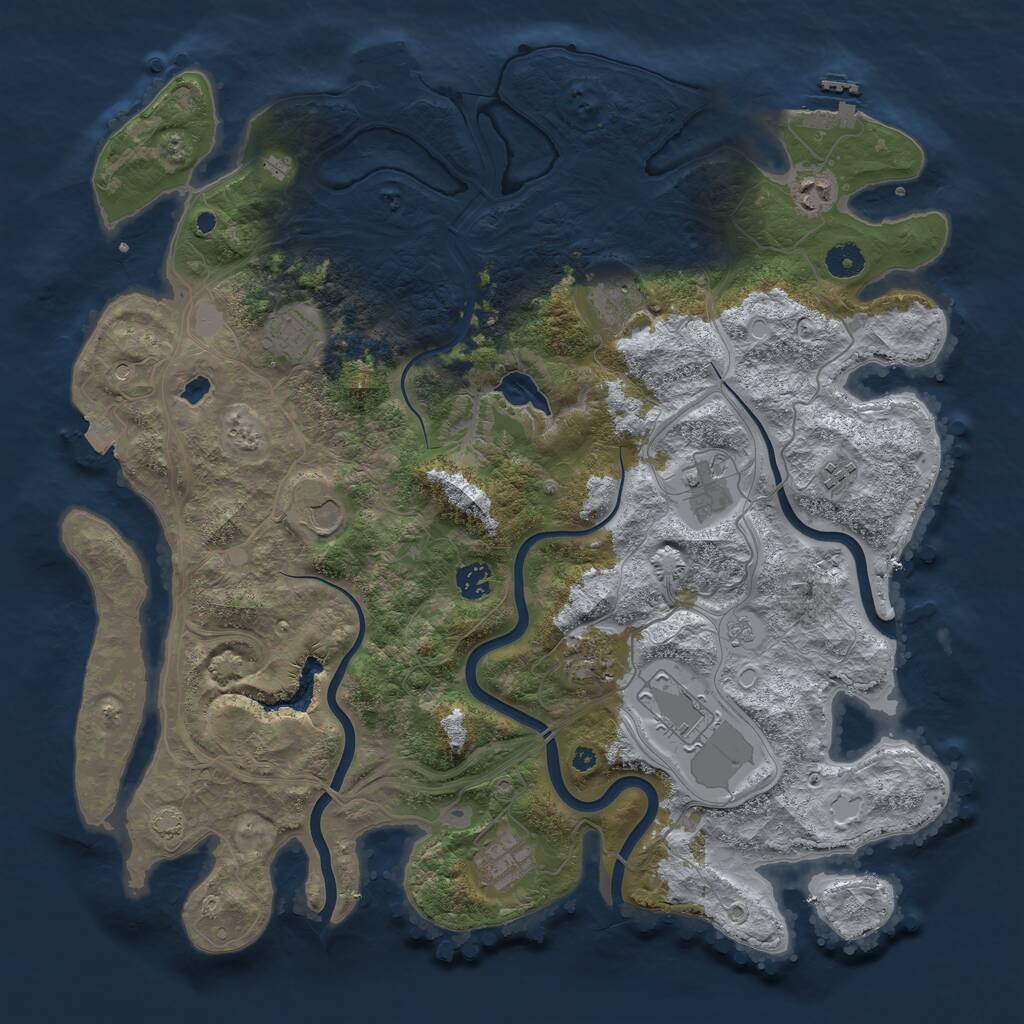 Rust Map: Procedural Map, Size: 4250, Seed: 1731856572, 16 Monuments