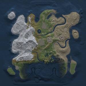 Thumbnail Rust Map: Procedural Map, Size: 3250, Seed: 1540088039, 9 Monuments