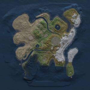 Thumbnail Rust Map: Procedural Map, Size: 2500, Seed: 752537432, 5 Monuments