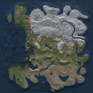 Thumbnail Rust Map: Procedural Map, Size: 4250, Seed: 65509429, 15 Monuments