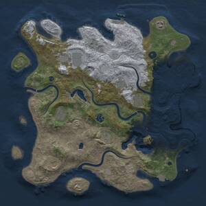 Thumbnail Rust Map: Procedural Map, Size: 4000, Seed: 146851215, 15 Monuments