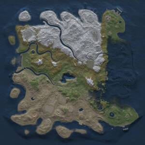 Thumbnail Rust Map: Procedural Map, Size: 4500, Seed: 1881133495, 17 Monuments
