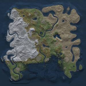Thumbnail Rust Map: Procedural Map, Size: 4500, Seed: 57223411, 17 Monuments