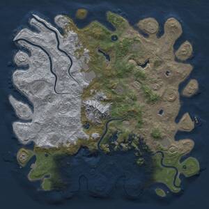 Thumbnail Rust Map: Procedural Map, Size: 5000, Seed: 1715630149, 17 Monuments
