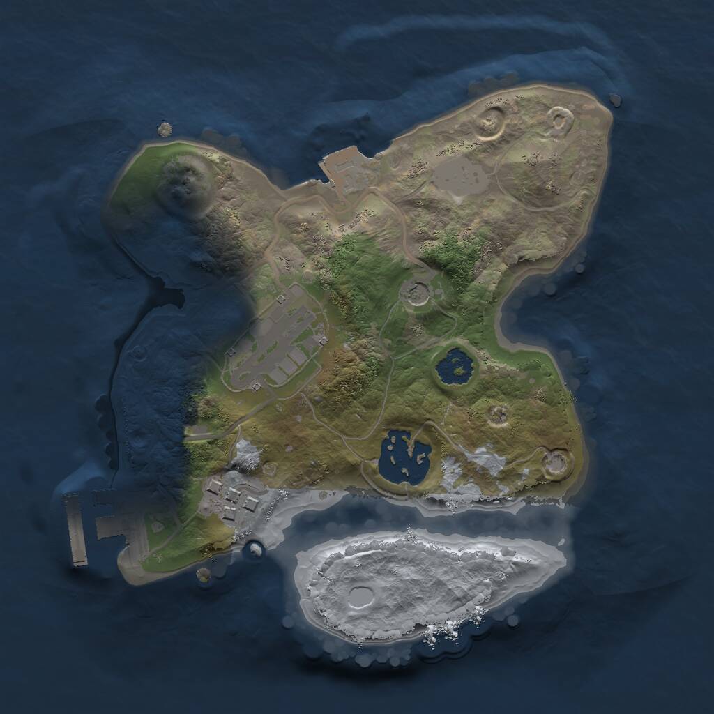 Rust Map: Procedural Map, Size: 2000, Seed: 2019759957, 6 Monuments