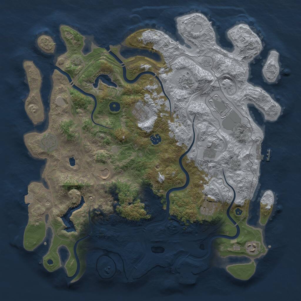 Rust Map: Procedural Map, Size: 4250, Seed: 1761304092, 16 Monuments