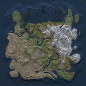 Thumbnail Rust Map: Procedural Map, Size: 3850, Seed: 1012564815, 16 Monuments