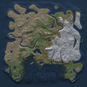 Thumbnail Rust Map: Procedural Map, Size: 4500, Seed: 74257388, 16 Monuments