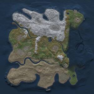 Thumbnail Rust Map: Procedural Map, Size: 3550, Seed: 13123, 15 Monuments