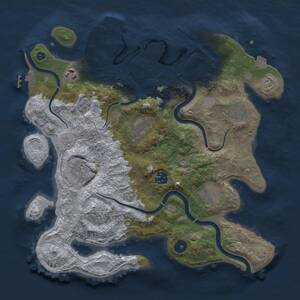 Thumbnail Rust Map: Procedural Map, Size: 3500, Seed: 229032382, 13 Monuments