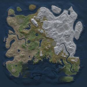 Rust Map: Procedural Map, Size: 4500, Seed: 1613311731, 16 Monuments