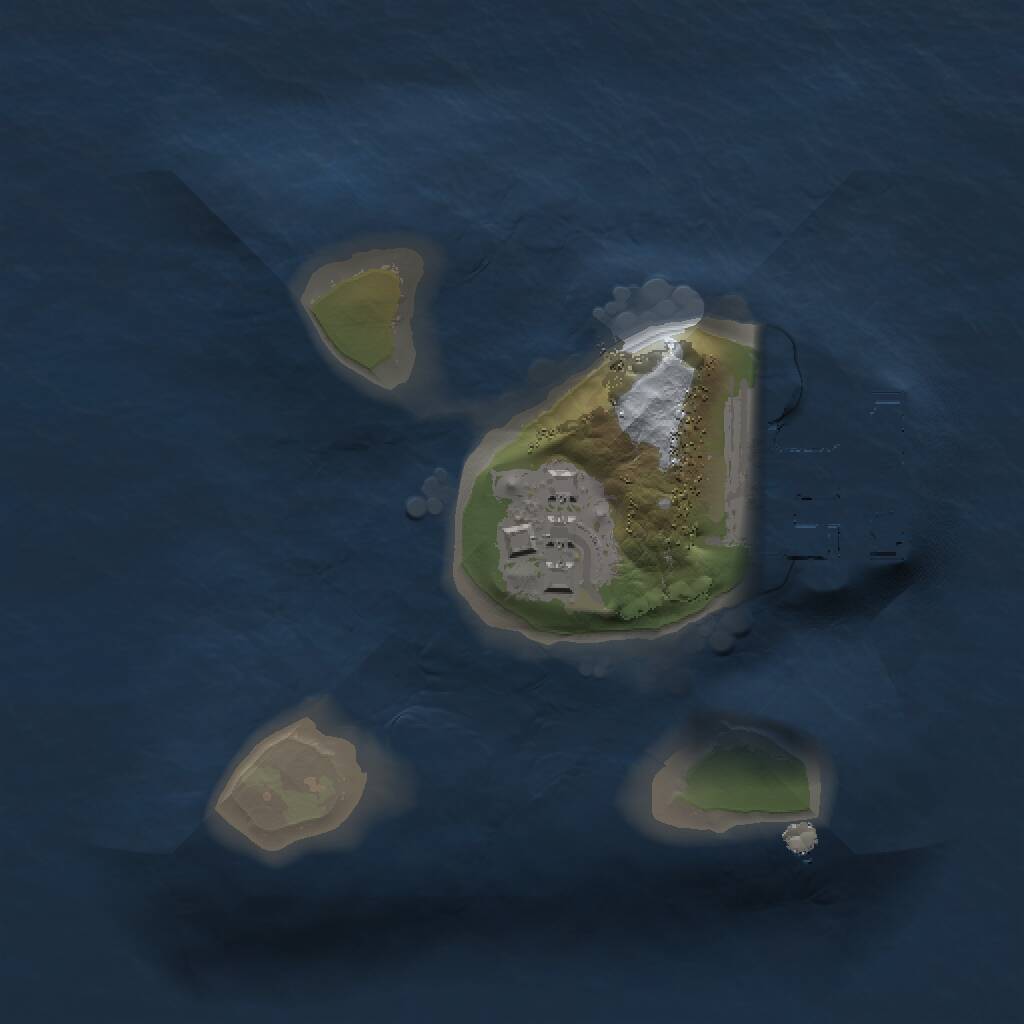 Rust Map: Procedural Map, Size: 1250, Seed: 532729272, 3 Monuments