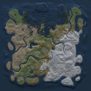 Thumbnail Rust Map: Procedural Map, Size: 4200, Seed: 159852636, 17 Monuments