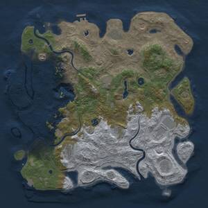 Thumbnail Rust Map: Procedural Map, Size: 4500, Seed: 194777562, 17 Monuments