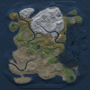 Thumbnail Rust Map: Procedural Map, Size: 3500, Seed: 632168093, 14 Monuments