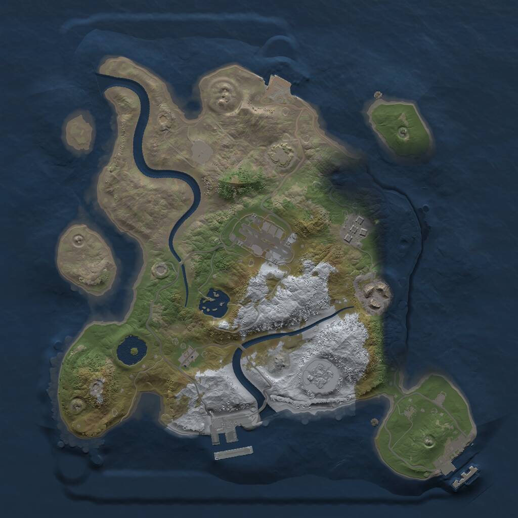 Rust Map: Procedural Map, Size: 2700, Seed: 403083072, 9 Monuments