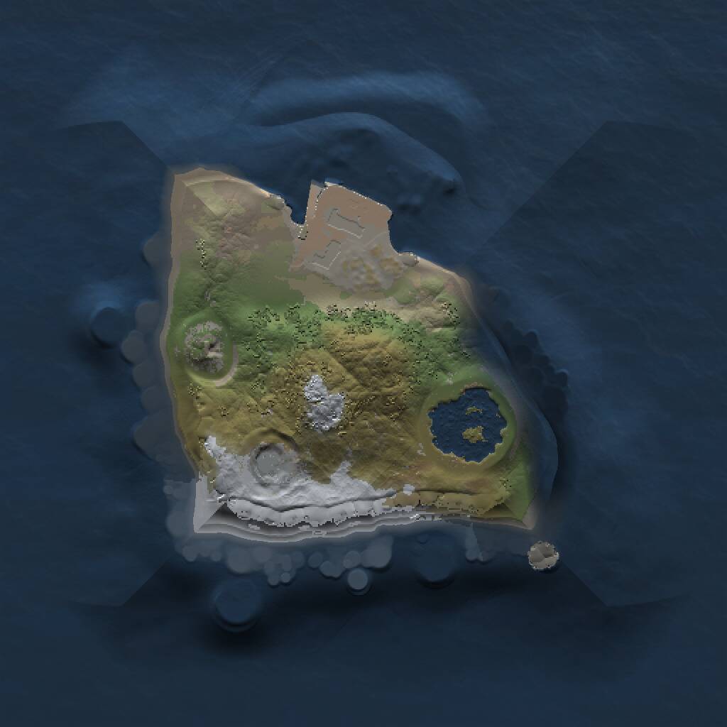 Rust Map: Procedural Map, Size: 1000, Seed: 1356923124, 1 Monuments