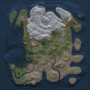 Thumbnail Rust Map: Procedural Map, Size: 3500, Seed: 180468067, 14 Monuments