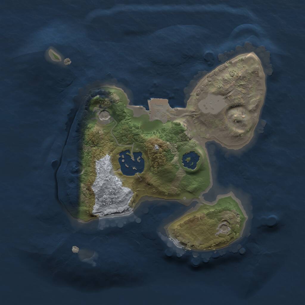 Rust Map: Procedural Map, Size: 1750, Seed: 523010, 3 Monuments