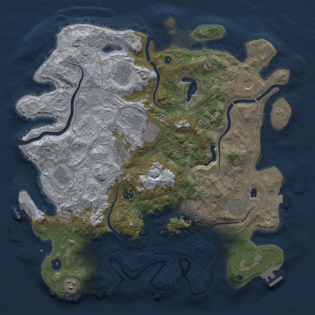 Rust Map: Procedural Map, Size: 4250, Seed: 1503528862, 16 Monuments