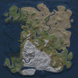 Thumbnail Rust Map: Procedural Map, Size: 5000, Seed: 735014, 17 Monuments