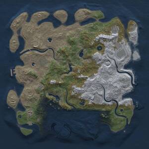 Thumbnail Rust Map: Procedural Map, Size: 4500, Seed: 423932814, 15 Monuments