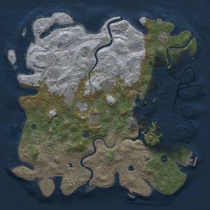 Thumbnail Rust Map: Procedural Map, Size: 4500, Seed: 33234, 16 Monuments