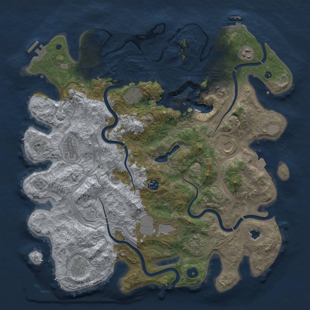 Rust Map: Procedural Map, Size: 4250, Seed: 812740, 15 Monuments