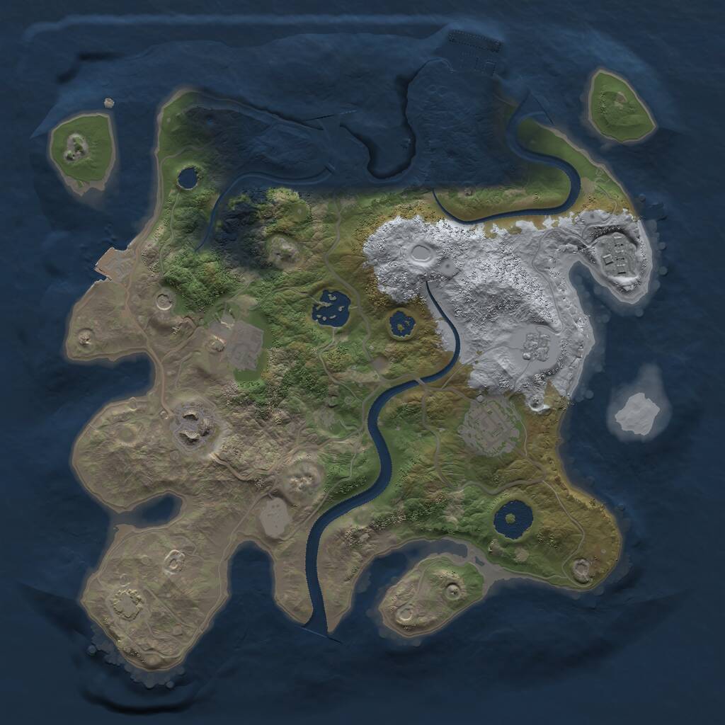 Rust Map: Procedural Map, Size: 2900, Seed: 23042, 10 Monuments