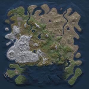 Thumbnail Rust Map: Procedural Map, Size: 4500, Seed: 862638168, 17 Monuments