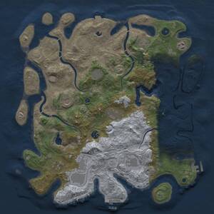 Thumbnail Rust Map: Procedural Map, Size: 4250, Seed: 1843009789, 17 Monuments
