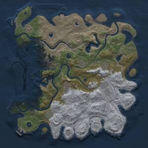 Thumbnail Rust Map: Procedural Map, Size: 4500, Seed: 1190519145, 17 Monuments