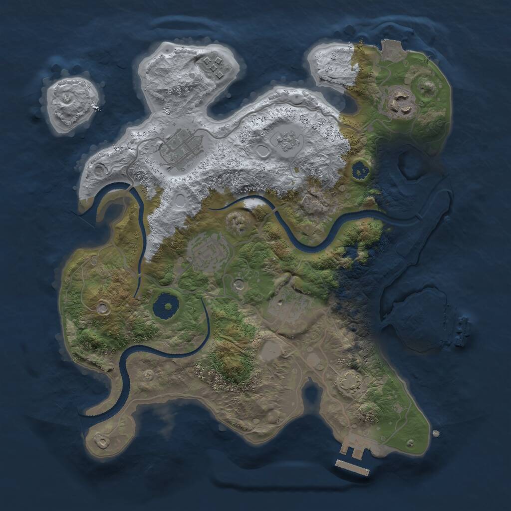 Rust Map: Procedural Map, Size: 3000, Seed: 56418456, 11 Monuments