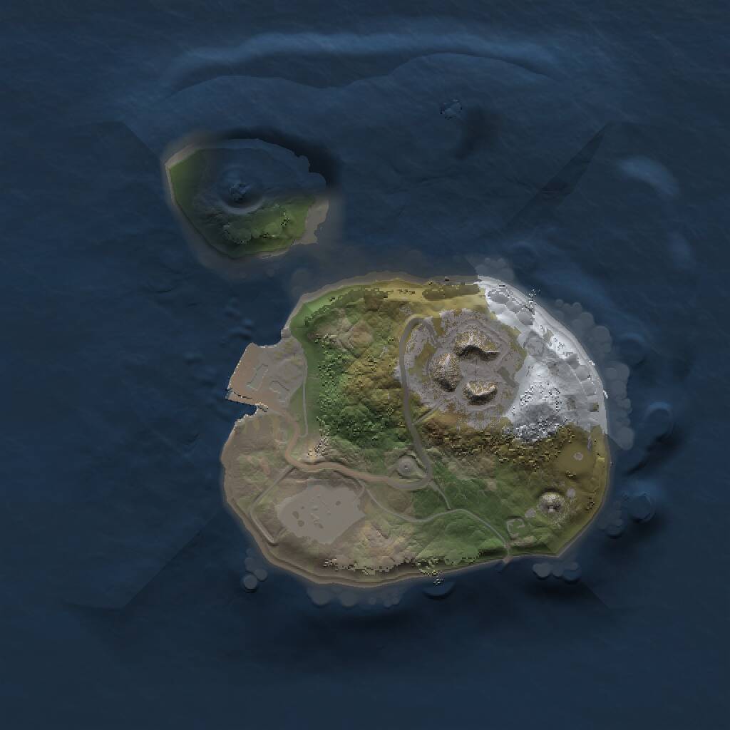 Rust Map: Procedural Map, Size: 1400, Seed: 451765145, 2 Monuments