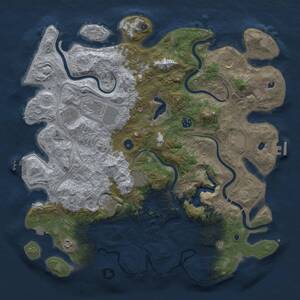 Thumbnail Rust Map: Procedural Map, Size: 4500, Seed: 1765540512, 16 Monuments