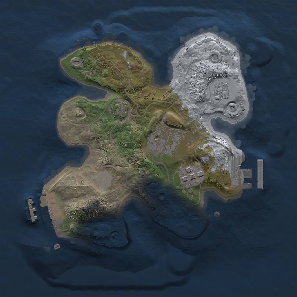 Rust Map: Procedural Map, Size: 2000, Seed: 1457113617, 7 Monuments