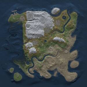 Thumbnail Rust Map: Procedural Map, Size: 3500, Seed: 169071424, 14 Monuments