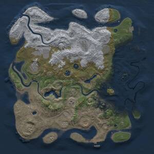 Thumbnail Rust Map: Procedural Map, Size: 4250, Seed: 984522414, 15 Monuments